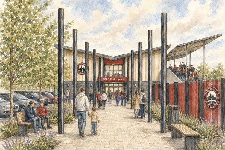 Plans of how the entry would look to the new Truro City clubhouse