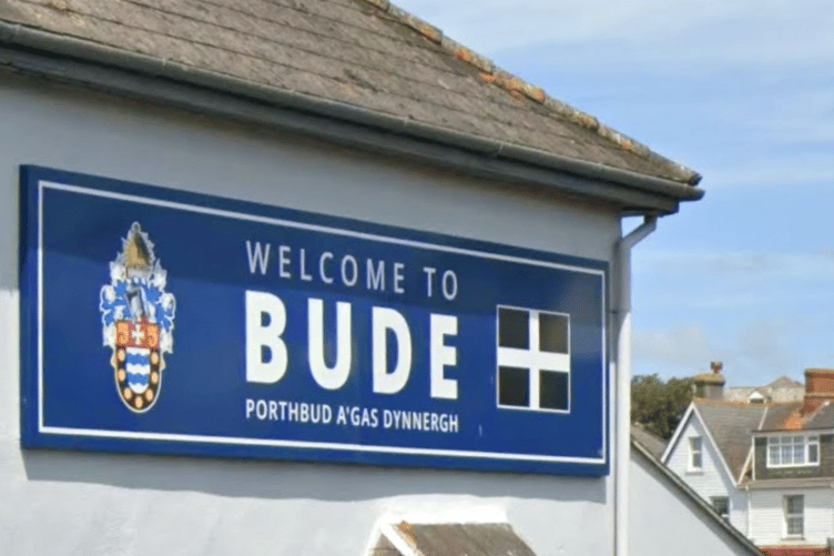 The current iteration of the 'Welcome to Bude' sign which has to be removed. (Picture: Google)