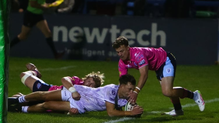 Arthur Relton's late try was a mere consolation for the Pirates in Bedfordshire. (Picture: Brian Tempest).