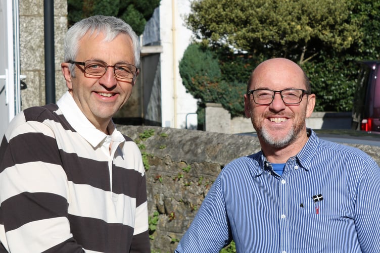 Dick Cole (left), the present leader of Mebyon Kernow, with Michael Bunney, who will be the new leader.