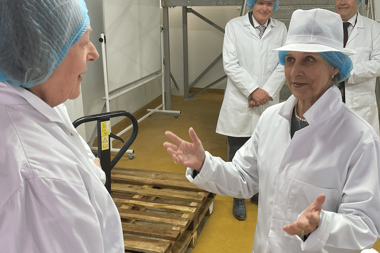 HRH The Duchess of Gloucester officially opened the new cottage cheese facility (Pictures: Warren Wilkins and Hugh Hastings/Rodda's)