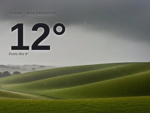 Holsworthy: heavy rain, high of 11°C on Wednesday