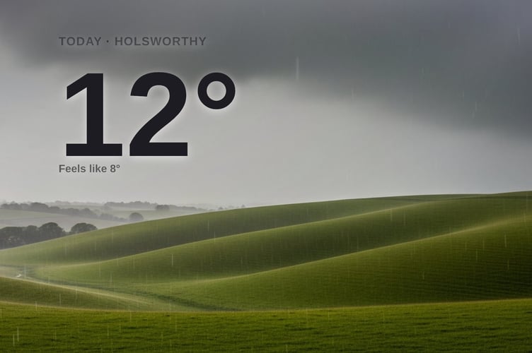 Holsworthy weather: heavy rain Wednesday with rain expected and a high of 11°C
