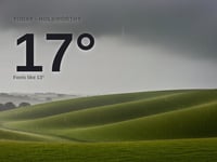 Holsworthy: heavy rain, high of 17°C on Monday
