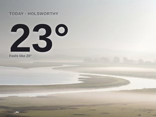 Holsworthy: foggy day, high of 23°C