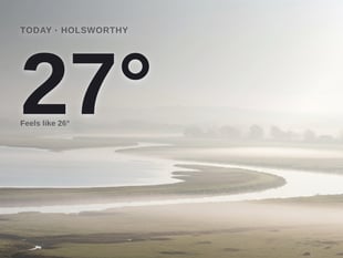 Holsworthy: foggy day, high of 27°C