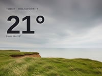 Holsworthy: overcast day, high of 21°C