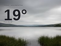 Holsworthy: overcast day, high of 19°C