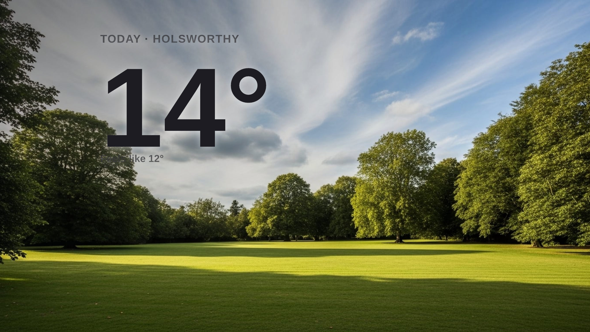 Partly cloudy skies for Holsworthy today - here's your Thursday forecast