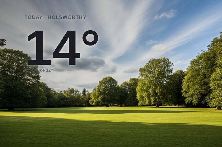Holsworthy weather: partly cloudy Thursday with little chance of rain and a high of 14°C